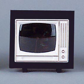 Fernseher mit schwarzem Rahmen