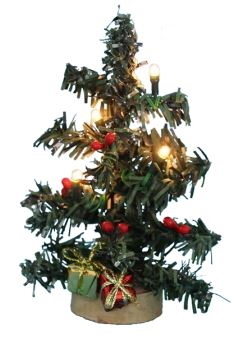 Kleiner Weihnachtsbaum mini 4 Birnen 3,5 V