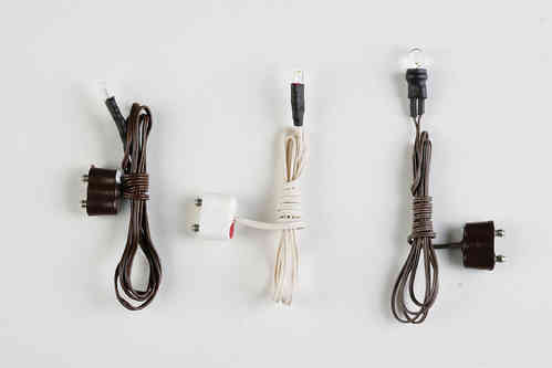 LED 5mm mit Kabel und Stecker in weiß